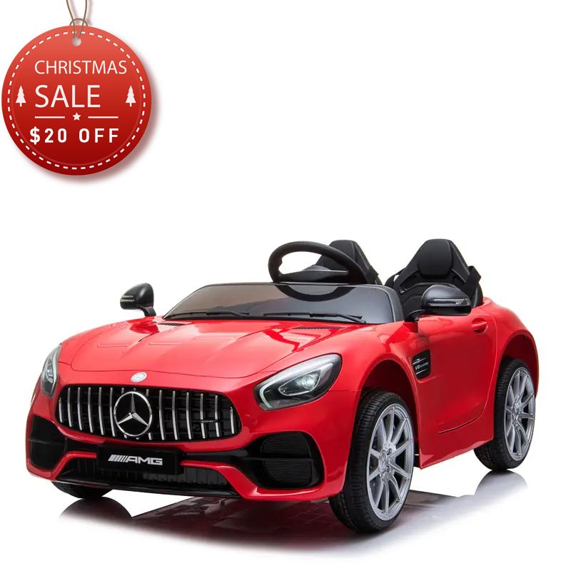 Tobbi Mercedes Benz Licensed 12V Kids Electric Ride On with 2 Seater, Red TH17L0380