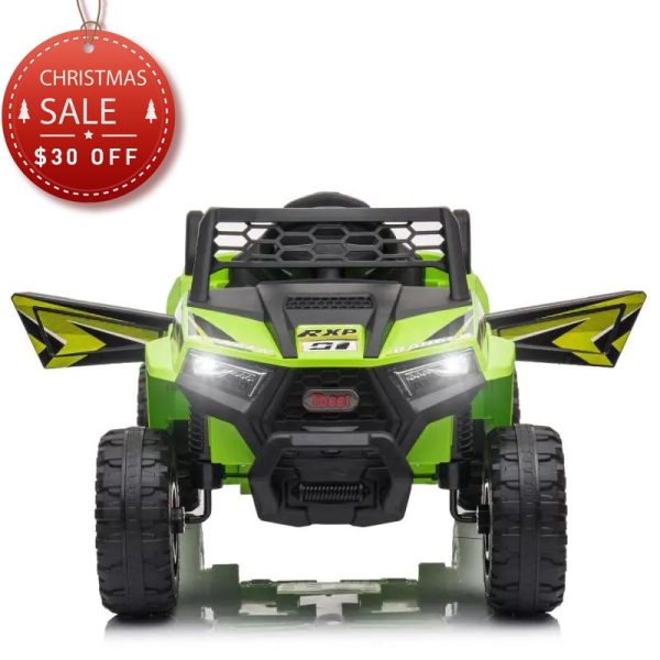 12V Kids Ride on Car Electric Off-Road UTV Truck w/Horn, Music for Kids Aged 3-5 Years, Green, Squirrel-Abert's Squirrel TH17R0978