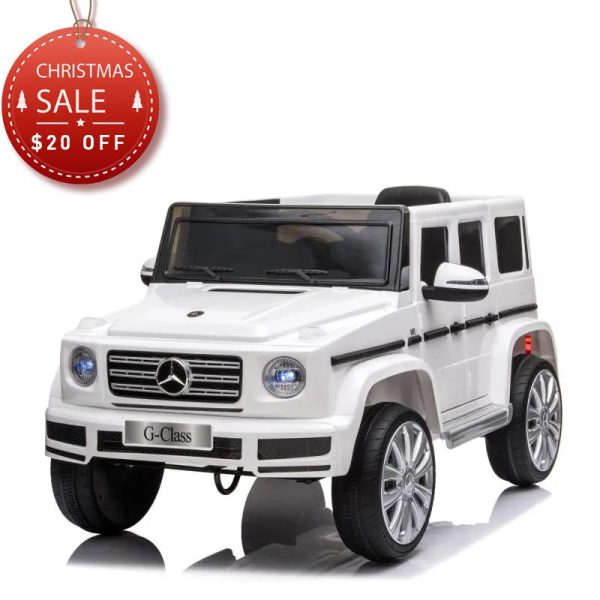 12V Kids Ride On Car Licensed Mercedes Benz G500 Electric Vehicle car w/ Remote Control, White TH17S0745