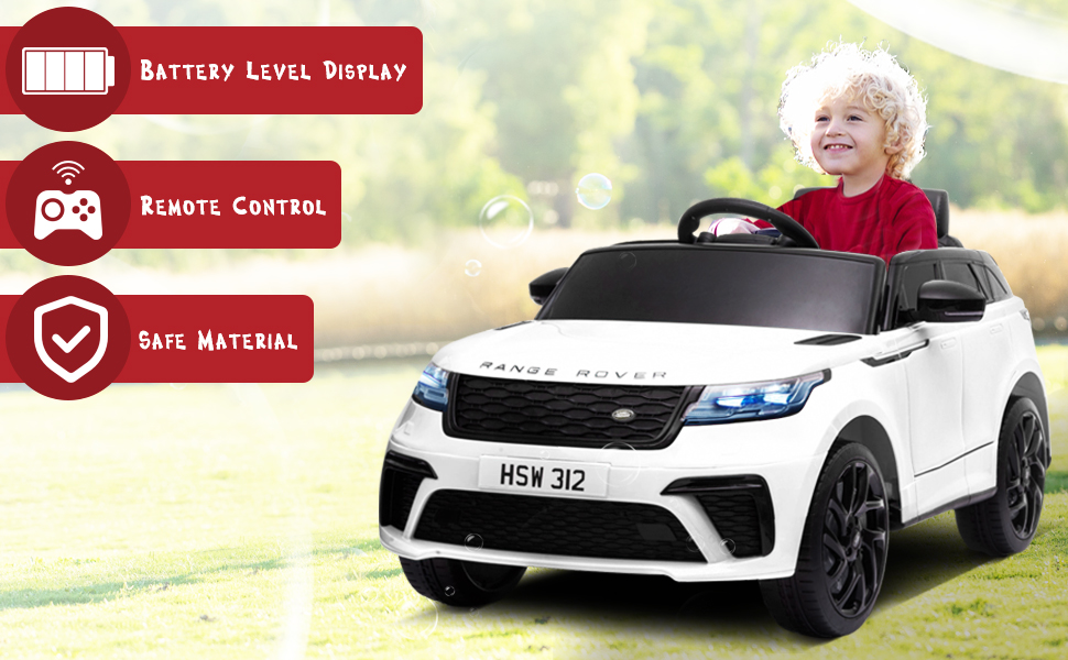 Tobbi 12V Licensed Range Rover Electric Toy Car, Battery Powered Kids Ride On Car with Parental Remote Control, White e1707930 f851 476f be8c e09e6cef0d56. CR00970600 PT0 SX970 V1