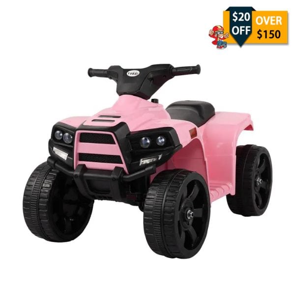 Tobbi 6V Toy Electric Kids Ride On ATV, Battery Powered 4 Wheeler Ride On Quad, Pink TH17H0414