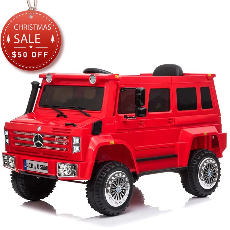 Tobbi 6V Mercedes Benz Unimog U500 Kids Ride on SUV Car with Remote Control, Red TH17A0607 ride on fire truck