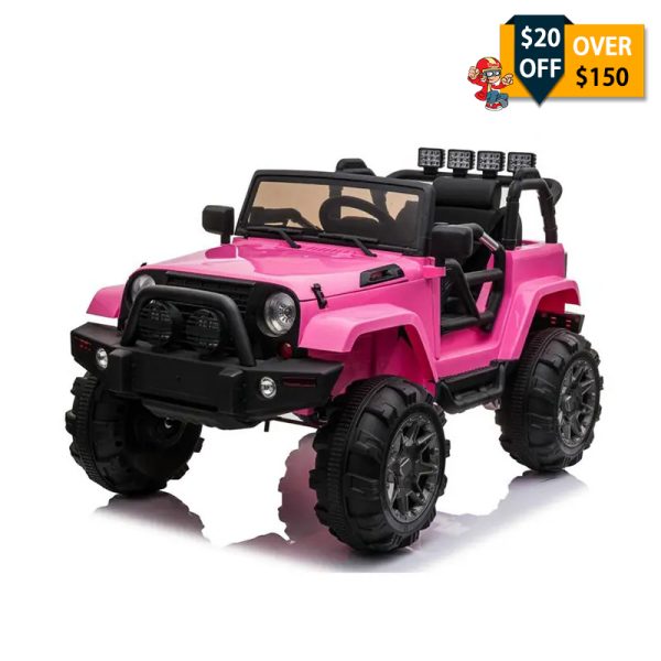 Tobbi 12V Jeep Kids Toy Electric Ride On Car Truck Battery Powered with Parental Remote, Pink TH17N0364