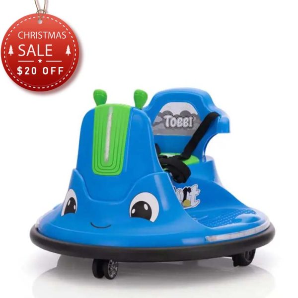 12V Kids Ride on Electric Bumper Car with Remote Control, 360 Degree Spin for Toddlers Age 3-8, Blue, Snail-Asian Trampsnail TH17W0928 1 Power wheel