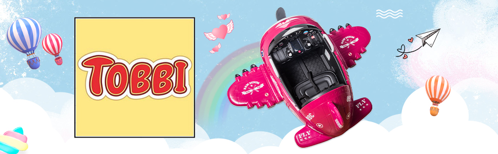 Tobbi 12V Toy Electric Kids Ride on Car Battery Powered Airplane with 2 Joysticks and Remote Control, Two Colors, Falcon Series a57ceddd fd71 437e ae45 11246c28d409. CR00970300 PT0 SX970 V1