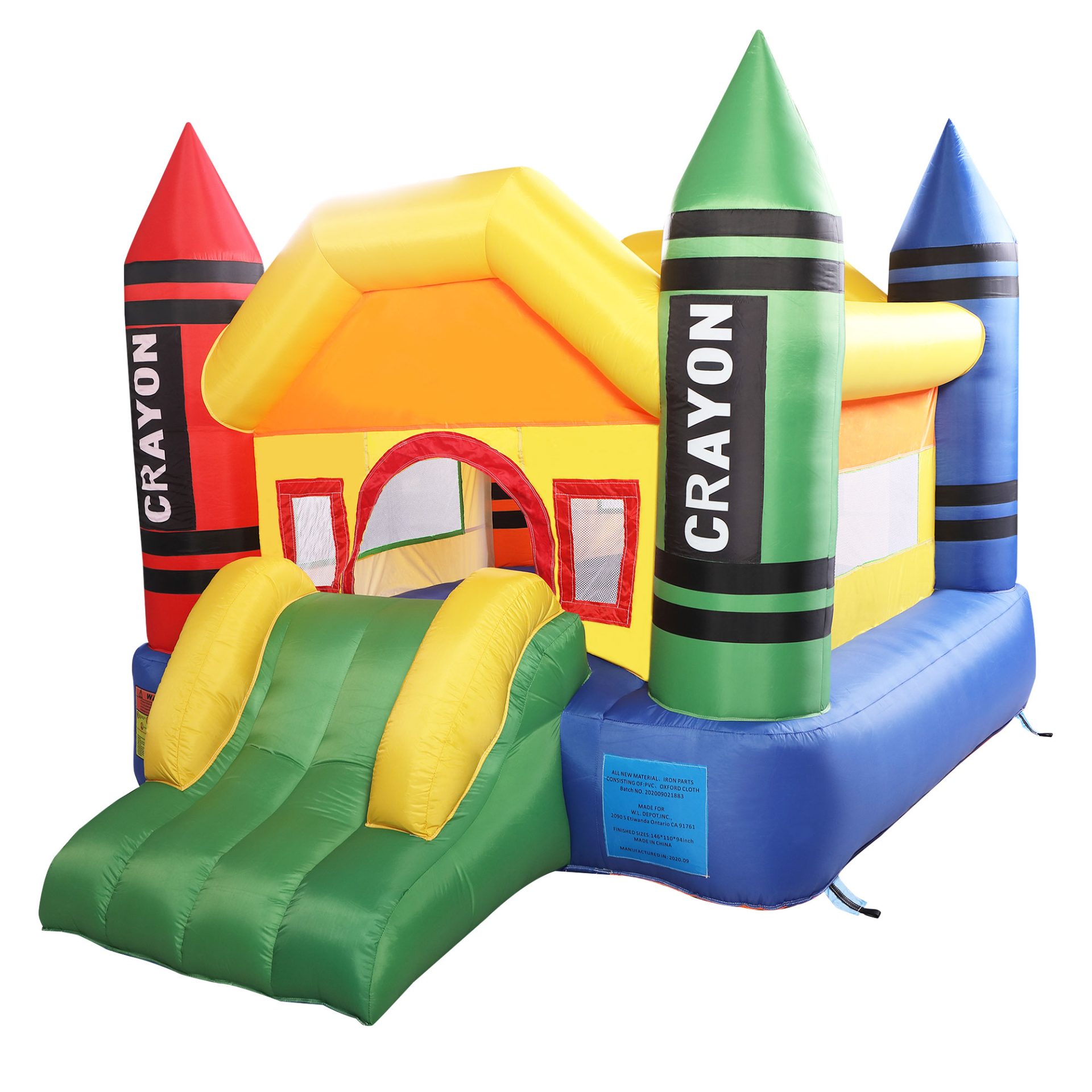 Nyeekoy Inflatable Bounce House, Kid Jump Castle Bouncer with Slide and Mesh Wall, Including Carry Bag, Repair Kit, Stake, for Children 3-10 TH17G0161 4