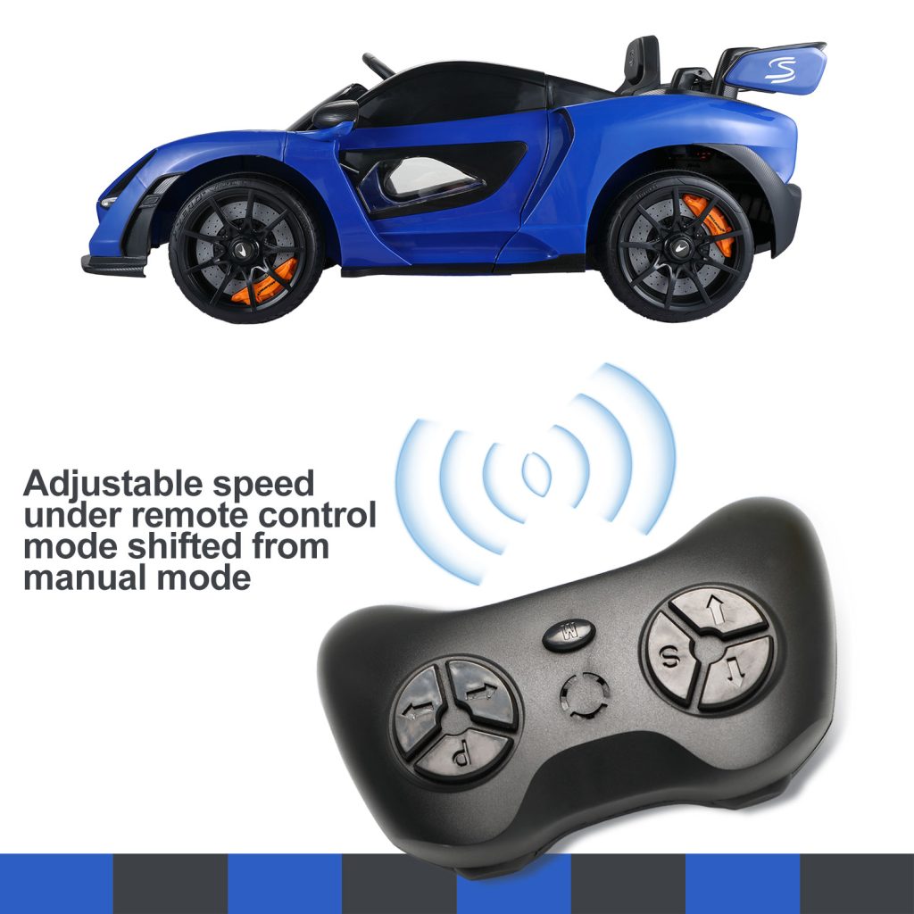 Tobbi 12V McLaren Authorized Battery Powered Toy Car, Electric Kids Ride On Car with Parental Remote Control, Blue TH17S0565 zt37