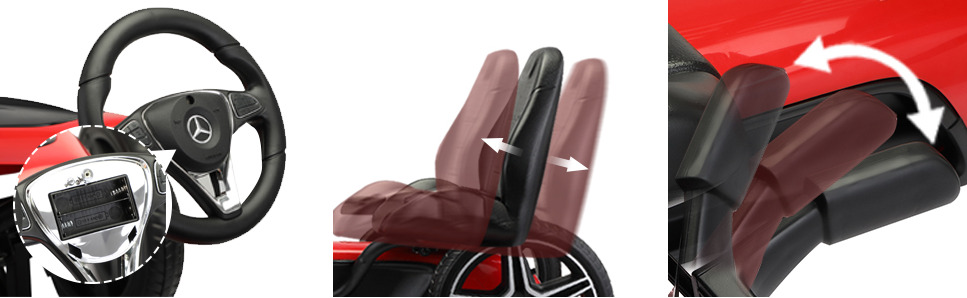 Tobbi Mercedes Benz Kids Electric Go Kart Ride On Car, Black 20220222105700