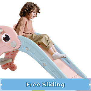 Nyeekoy 3 In 1 Toddler Slide, Kid’s Climbing Sliding Fun Toy w/ Basketball Hoop and Ball, Indoor and Outdoor, Pink TH17E0753A Kira300X3004