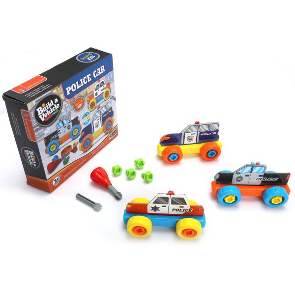 Nyeekoy Colorful DIY Puzzle Game, Assembly Police Car Series, for Toddler TH17G0647 6