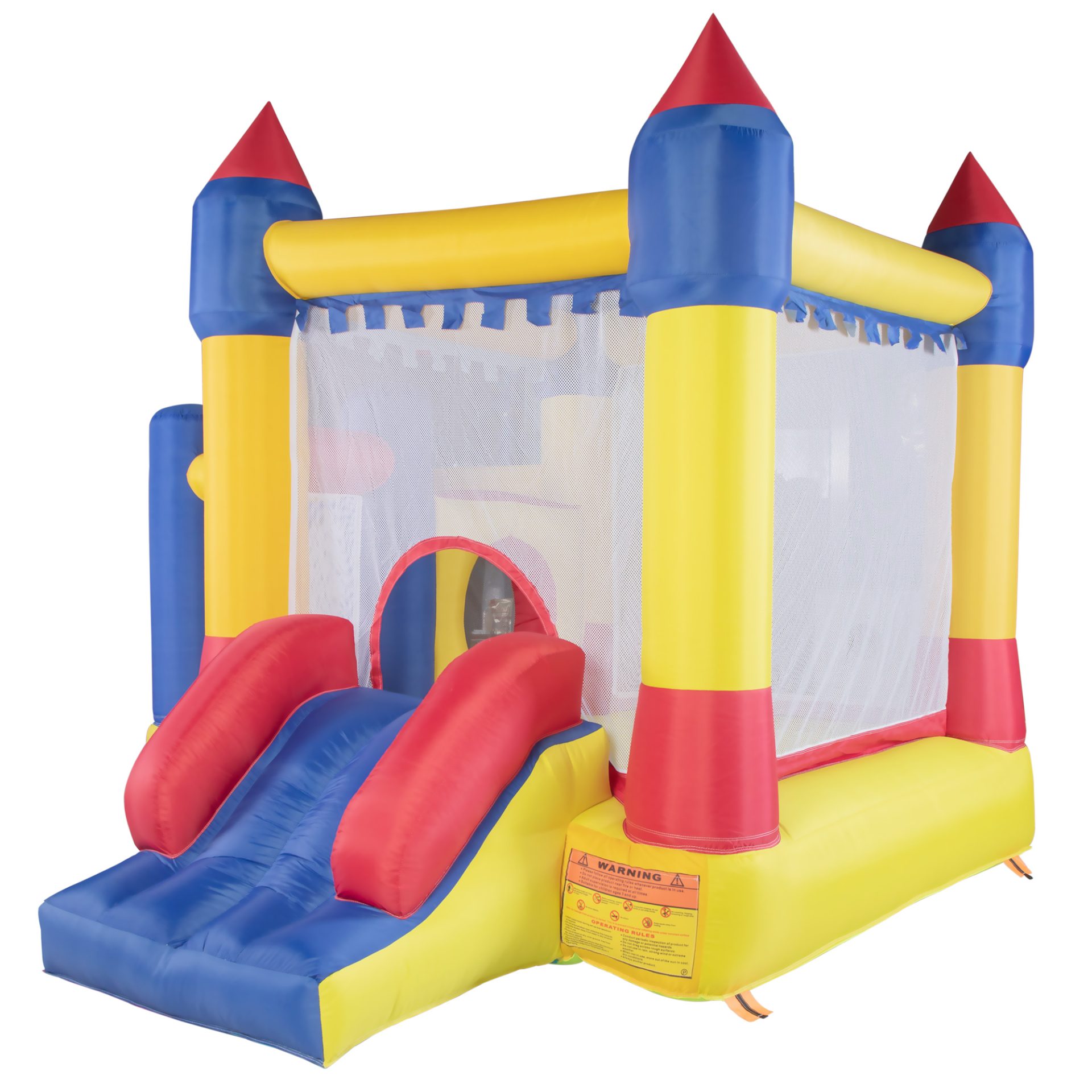 Nyeekoy Inflatable Bounce House, Kid Jump and Slide Castle Bouncer with Trampoline, Mesh Wall and Shooting Area, for Children 3-10 (Without Blower) TH17P0167 3
