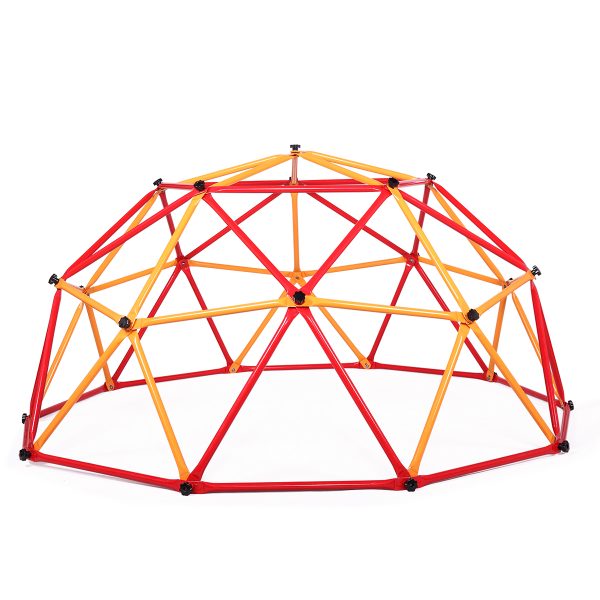 Nyeekoy Children’s Climbing Frame Universal Exercise Dome Climber Play Center Outdoor Playground For Fun, Red+Yellow TH17Y0318 1 Climbing Dome