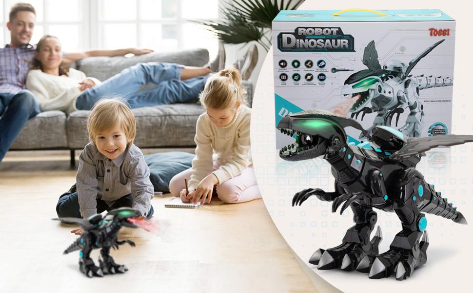 Nyeekoy Remote Control Dinosaur Robot, Intelligent Interactive Smart Toy with Singing, Dancing, Storytelling, Missiles Launching and Mist Spraying, Black c92c3573 96a2 46ae 83d3 43a058ff47b1. CR00970600 PT0 SX970 V1
