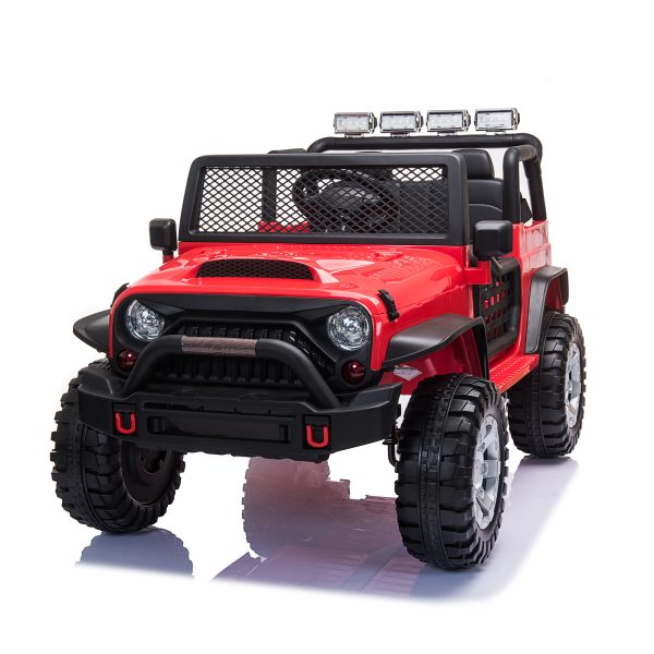 Tobbi 12V Ride On Truck Toy w/ Remote Control& Bluetooth, Red TH17T0836 1 Kids Jeep