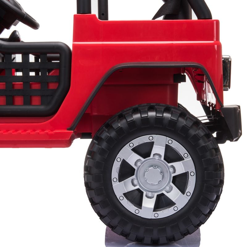 Tobbi 12V Battery Powered Kids Ride On Truck, Kids Electric Ride On Toy Car with Remote Control, Red
