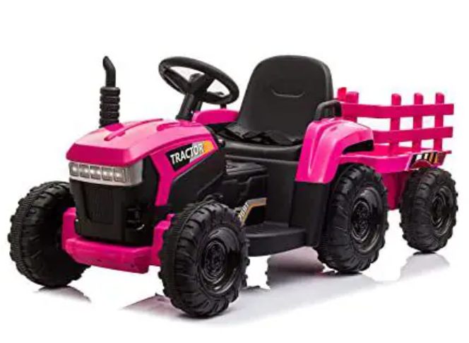 Tobbi Pink Ride on Tractor
