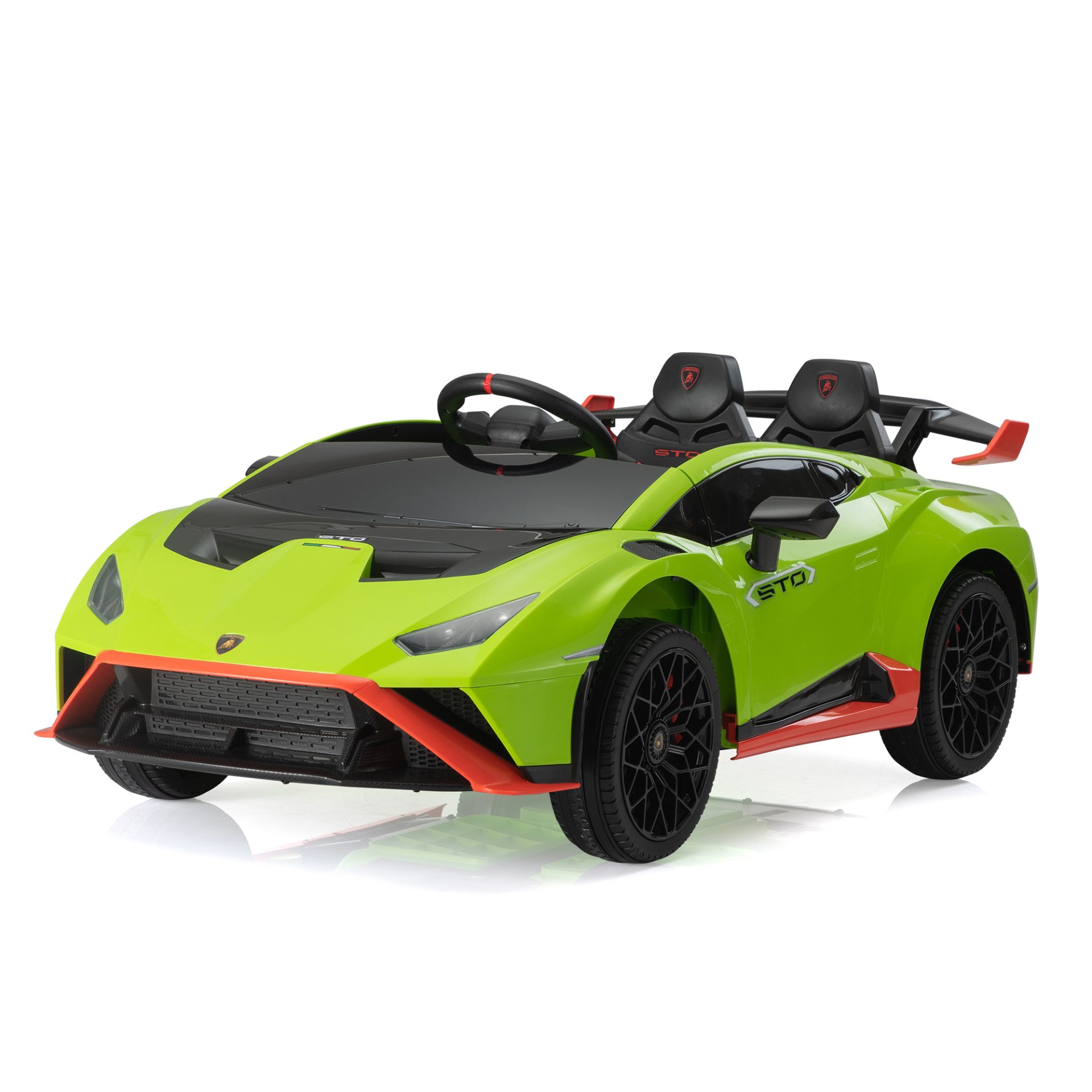 Tobbi 12V Licensed Lamborghini Sto Kids Electric Ride On Car, Battery Powered Toy Car with Remote Control, Green