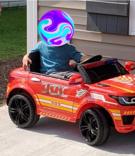 12V Kids Electric Car Battery Powered Ride On Toy Police Car with Remote Control, Red photo review