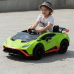 12V Licensed Lamborghini STO Kids Electric Ride On Car, Battery Powered Toy Car with Remote Control, Green photo review
