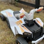 6V Electric Kids Ride On ATV with Trailer, Battery Powered Mini Tractor Toy Car, Wild Ass photo review