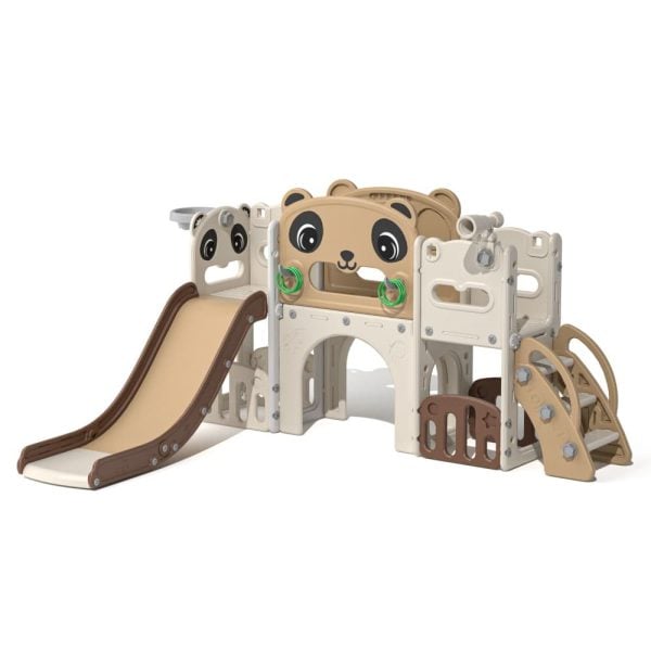 9-in-1 Indoor & Outdoor Kids Slide Set, Large Playground Toy, Multifunctional Toddler Slide Playset