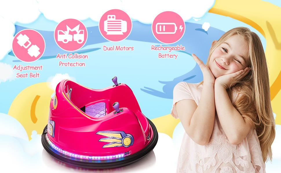 Tobbi 6V Bumper Car Electric Rechargeable Vehicle Toy, Stag Beetle 21 5
