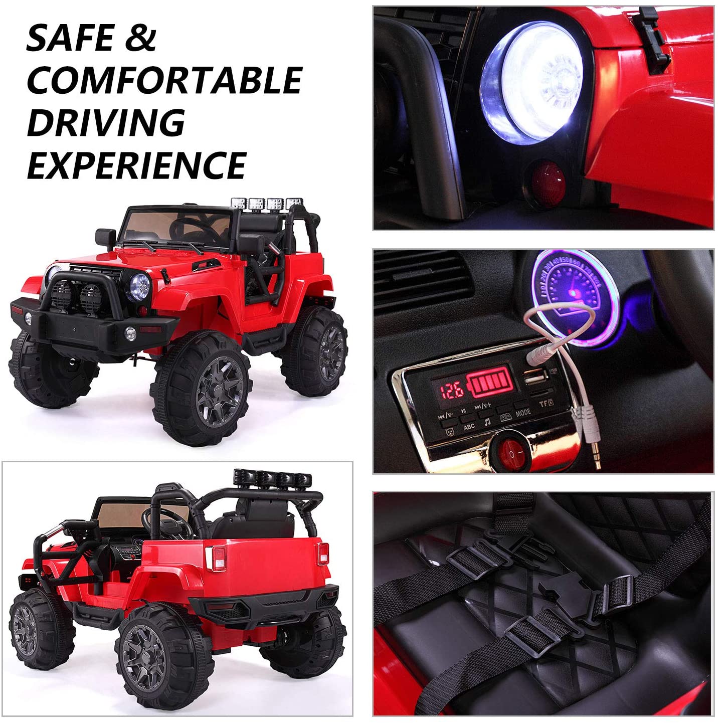 Jeep style 12V Kids Ride on Battery Powered Electric Car with Remote Control 