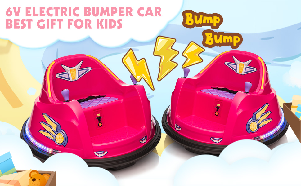 Tobbi 6V Bumper Car Electric Rechargeable Vehicle Toy 24 3