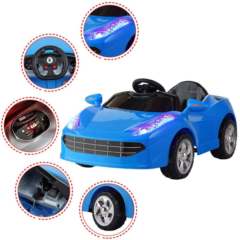 Tobbi 6V Kids Power Wheel Sports Car Rechargeable Toy Car 3 56