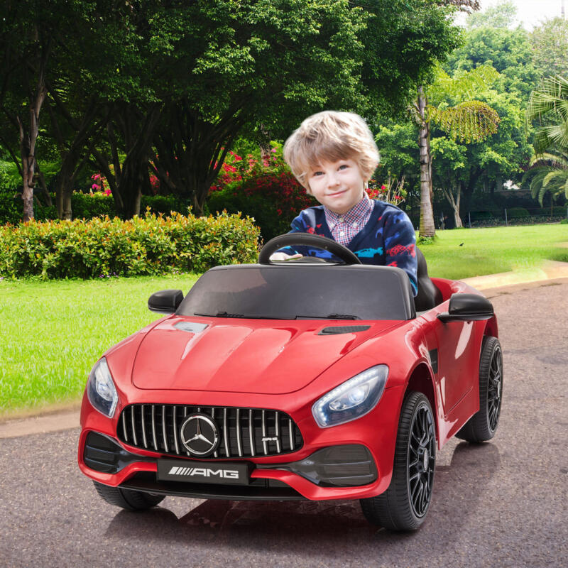 Tobbi 12V Mercedes AMG GT Ride On Car Kids Electric Cars with Remote, Red 3 73