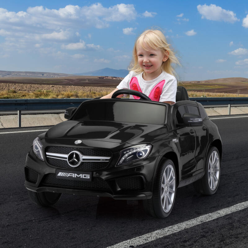 Tobbi 12V Mercedes Benz GLA45 Kids 2 Seater Power Wheels With Remote, Black 3 74