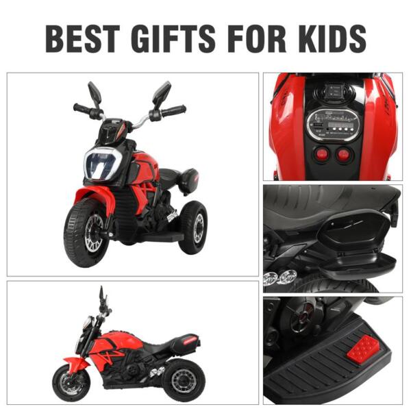 Tobbi 3 Wheel Motorcycle for Kids, Red 3 wheeled motorcycle red 26
