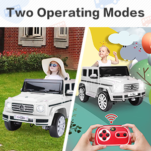 12V Kids Ride On Car Licensed Mercedes Benz G500 Electric Vehicle car w/ Remote Control, White 4 110