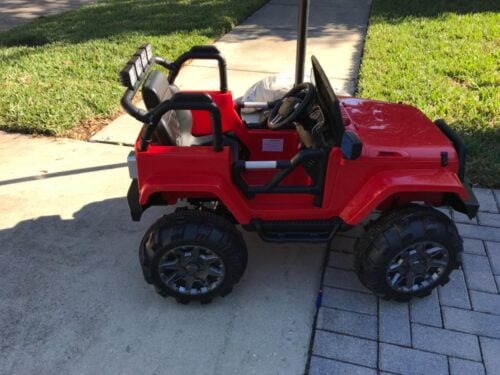 Tobbi 12V Jeep Toy Electric Kids Ride On Car, Wrangler Electric Truck, Battery Powered with Remote Control, Red photo review