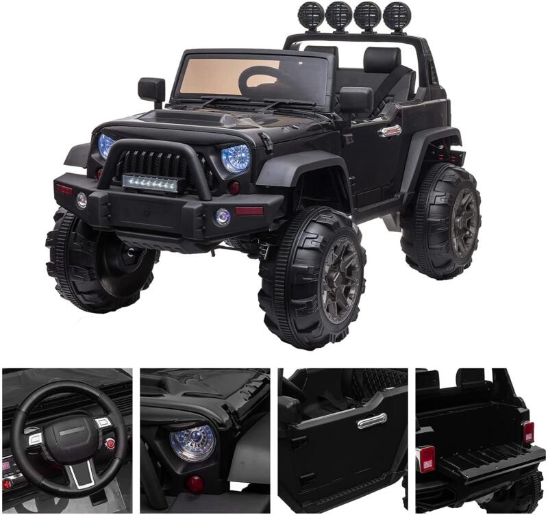Tobbi 12V Battery Operated Kids Ride On Truck with Remote Control, Black 4 26