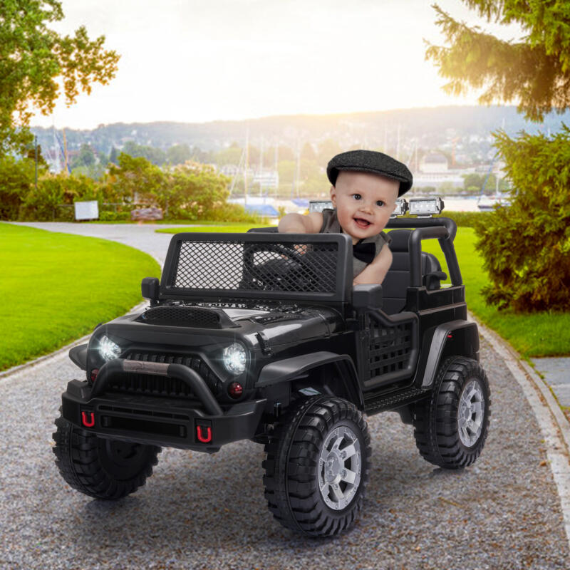 Tobbi 12V Electric Ride On Truck for Kids with Remote Control, Black 4 81