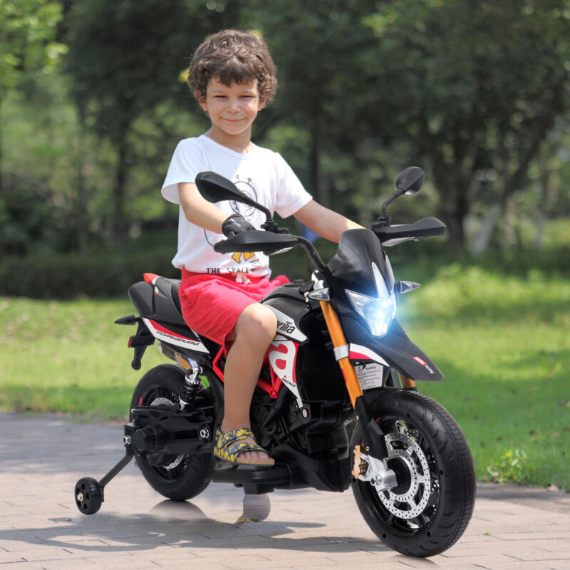 Tobbi 12V Kids Power Wheel Motorcycle Bike W/ Training Wheels 4 84