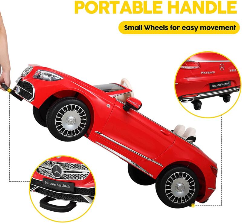 Tobbi 12V Mercedes-Maybach Kids Ride on Car with Remote Conrtol, Red 4 93