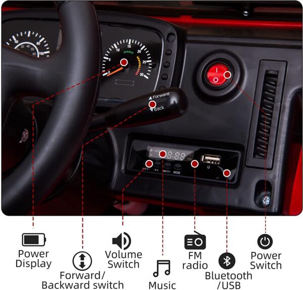 Tobbi 6V Mercedes Benz Unimog U500 Kids Ride on SUV Car with Remote Control, Red 4 96