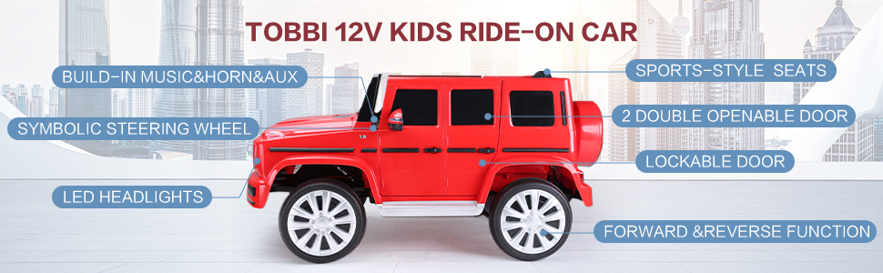TOBBI 12V Kids Ride On Electric Car Licensed Mercedes Benz G500 with Remote Control, Red 4199f57e 9edf 4b9a ba2a eb0060c6e0e7. CR00970300 PT0 SX970 V1