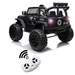 TOBBI 12V Electric Kids Ride On Truck Toys with Remote Control for Boys Girls in Black 4b