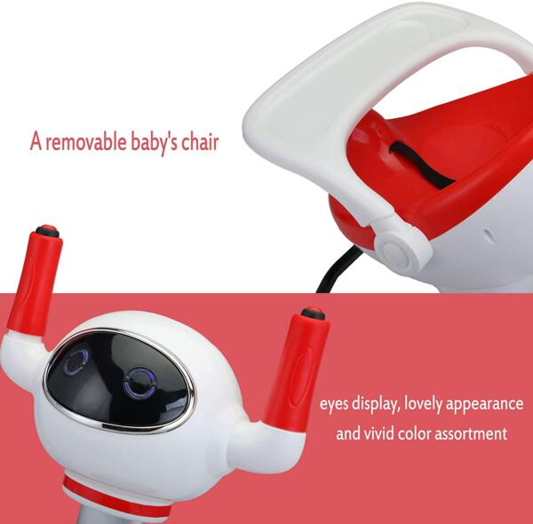 Tobbi Three-in-one Robot Kids Electric Buggy With Baby Carriages, Red + White 5 10