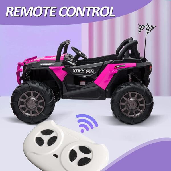 Tobbi 12V Electric Kids Ride On SUV with Remote Control, Rose Red 5 30