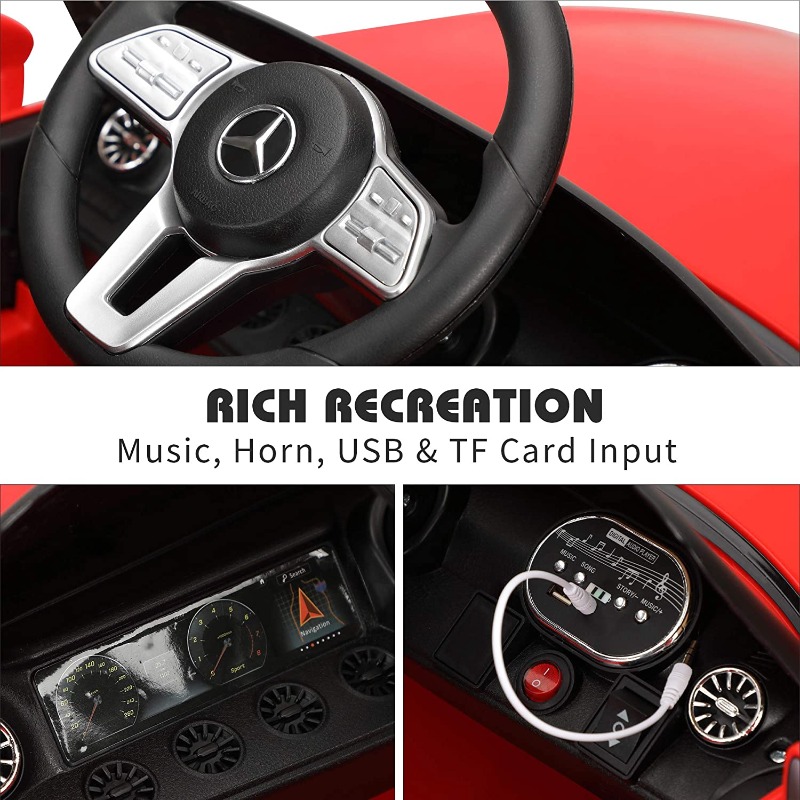 Tobbi Licensed Mercedes Benz CLS 350 Ride On Car for Kids, Red 5 63