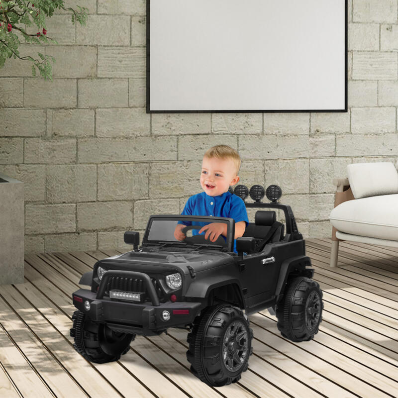 Tobbi 12V Battery Operated Kids Ride On Truck with Remote Control, Black 5 84