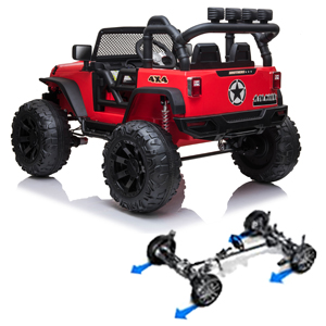 TOBBI 12V Electric Kids Ride On Truck Toys with Remote Control for Boys Girls in Red 5d
