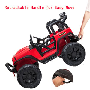 TOBBI 12V Electric Kids Ride On Truck Toys with Remote Control for Boys Girls in Red 5g