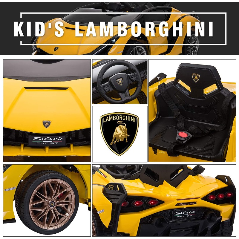 Tobbi Licensed Lamborghini Sian Car Toy w/ Scissor Door 6 53
