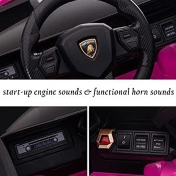 Tobbi 12V Kids Car Licensed Lamborghini Sian with Remote Control for Girls 6 57