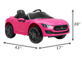 Tobbi 12V Maserati Licensed Kids Ride On Car with Remote Control, Pink 6a8cc917 cc8e 4486 9764 991997564460. CR00300300 PT0 SX300 V1 1 e1646807774694